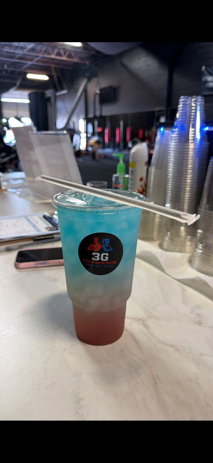 Sour Gummy Worm — Blue & red layered mega tea