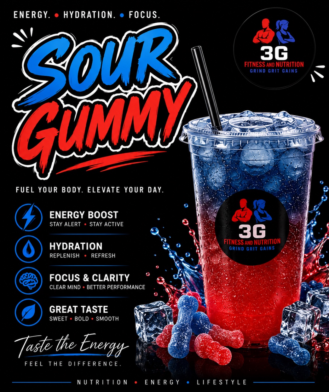Sour Gummy mega tea flyer
